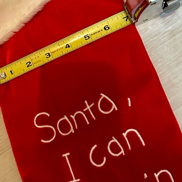 “Santa, I Can Explain” Christmas Stocking - Red/White, 17” Fun Holiday Decor - Picture 7 of 16